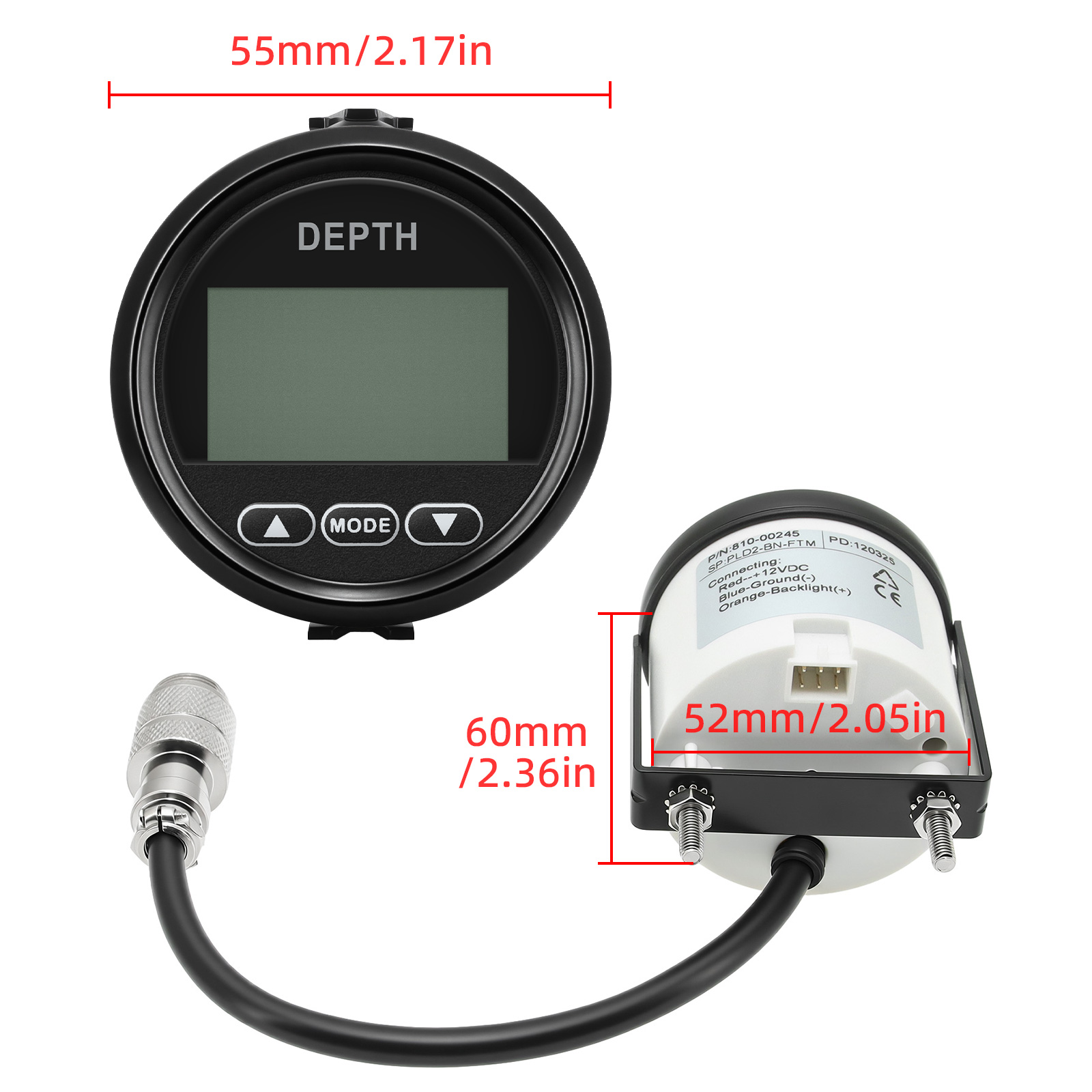 New Depth Detector 52mm/2in Ma - огляд і ціна Fishing Gps