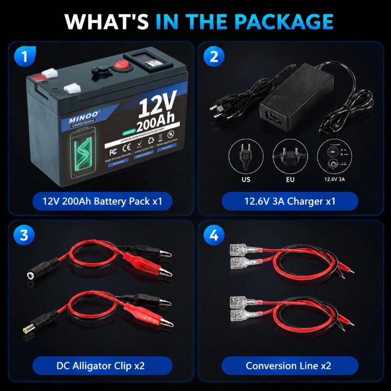 12V 200Ah LiFePO4 Battery Deep - огляд і ціна Fish Finder Charger