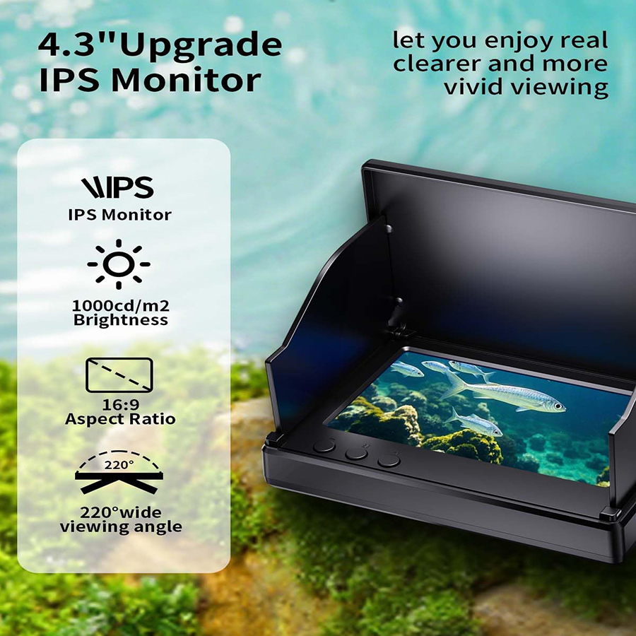 FOURQ Handheld 1080P 4.3'' LCD - огляд і ціна Fish Finder Portable